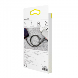 Baseus Cafule USB-Lightning töltőkábel 3 m fekete-piros (CALKLF-R91)