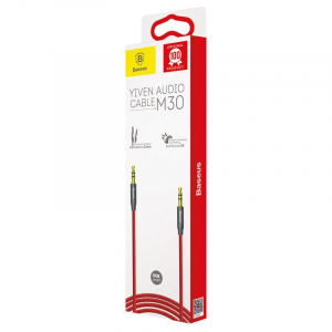 Baseus Yiven AUX mini jack audiokábel 3,5mm 1m piros (CAM30-B91)
