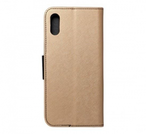 Fancy Xiaomi Redmi 9A flip tok, fekete-arany (53177)