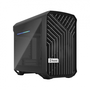 Fractal Design Torrent Nano táp nélküli sötét ablakos mITX ház Black TG Dark Tint - fekete (FD-C-TOR1N-01)