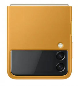 Samsung Galaxy Z Flip3 bőrtok mustársárga (EF-VF711LYEGWW)
