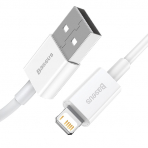 Baseus Superior USB töltőkábel, 2,4 A, 0,25 m, fehér (CALYS-02)
