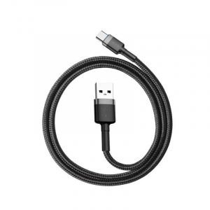 Baseus Cafule USB-A - USB-C töltőkábel 1m szürke-fekete (CATKLF-BG1)