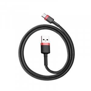Baseus Cafule USB-USB-C töltőkábel 2m piros-fekete (CATKLF-C91)