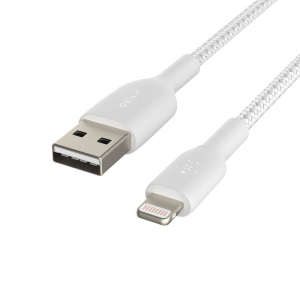 Belkin BOOST CHARGE Lightning - USB-A harisny&aacute;zott k&aacute;bel 3m feh&eacute;r (CAA002bt3MWH)