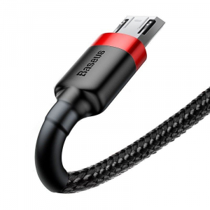 Baseus Cafule USB-A - USB Micro kábel 2.4A 1m piros-fekete (CAMKLF-B91)