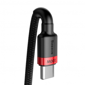Baseus Cafule USB-C - USB-C 100W kábel 2m piros-fekete (CATKLF-AL91)