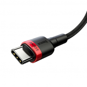 Baseus Cafule USB-C - USB-C 100W kábel 2m piros-fekete (CATKLF-AL91)