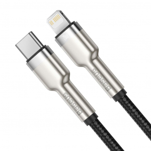 Baseus Cafule USB-C-Lightning töltőkábel, PD, 20W, 1m, fekete (CATLJK-A01)