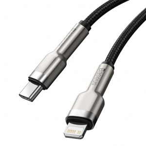 Baseus Cafule USB-C-Lightning töltőkábel, PD, 20W, 1m, fekete (CATLJK-A01)