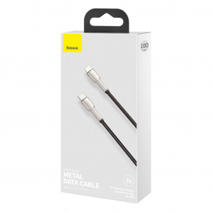 Baseus Cafule USB-C-Lightning töltőkábel, PD, 20W, 1m, fekete (CATLJK-A01)