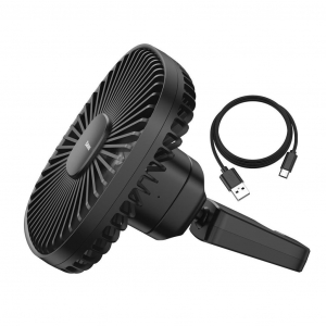 Baseus Natural Wind mágneses autós ventilátor fejtámlához, fekete (CXZR-01)