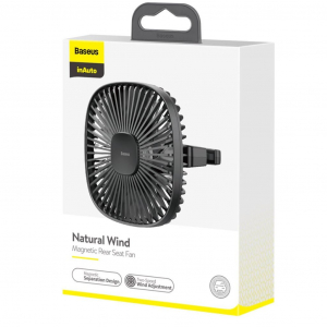 Baseus Natural Wind mágneses autós ventilátor fejtámlához, fekete (CXZR-01)