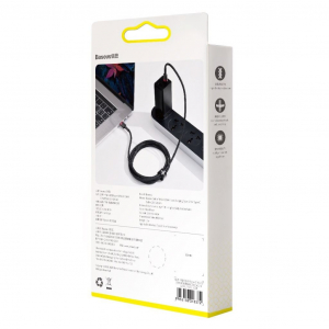 Baseus Cafule USB-C - USB-C 100W kábel 2m piros-fekete (CATKLF-AL91)
