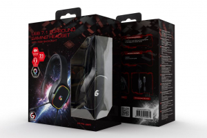 Gembird GHS-SANPO-S300 Gaming mikrofonos fejhallgat&oacute; fekete