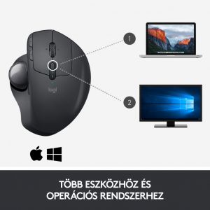 Logitech MX ERGO vezeték nélküli hanyattegér fekete (910-005179)