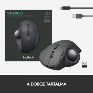 Logitech MX ERGO vezeték nélküli hanyattegér fekete (910-005179)