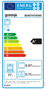 Gorenje BSA6747A04X be&eacute;p&iacute;thető s&uuml;tő inox