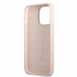 Guess Silicone Line Triangle Apple iPhone 13 Pro tok pink (GUHCP13LSLTGP)
