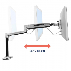 Ergotron LX Sit-Stand asztali monitortartó konzol 42" fekete-ezüst (45-360-026)