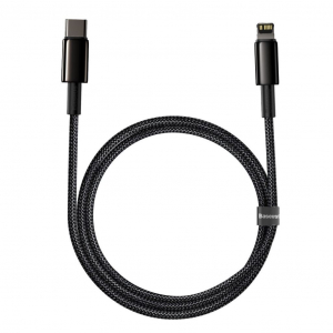 Baseus Tungsten Gold USB-C - Lightning kábel 20W PD 2m fekete (CATLWJ-A01)