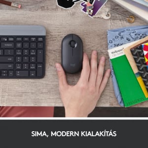 Logitech M350 Pebble vezeték nélküli egér graphite (910-005718)