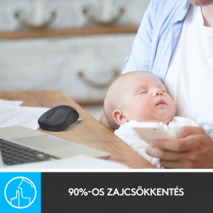 Logitech B220 Silent vezeték nélküli optikai egér fekete (910-004881)