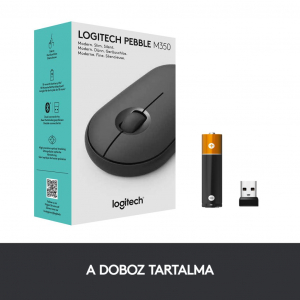 Logitech M350 Pebble vezeték nélküli egér graphite (910-005718)