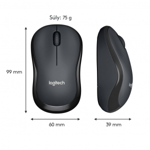 Logitech B220 Silent vezeték nélküli optikai egér fekete (910-004881)