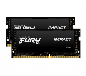 32GB 3200MHz DDR4 RAM Kingston Fury Impact notebook memória CL20 (2x16GB) (KF432S20IBK2/32)