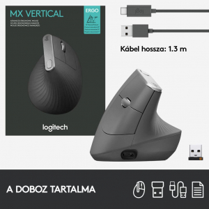 Logitech MX Vertical vezeték nélküli egér (910-005448)