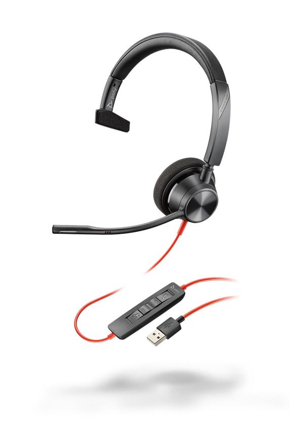 Poly Blackwire 3310 USB-A mono headset (213928-01)