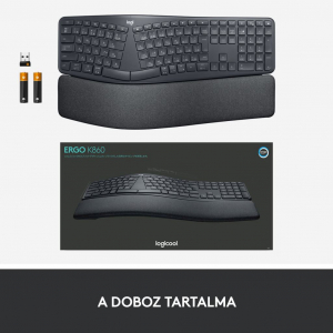Logitech ERGO K860 vezeték nélküli US billentyűzet (920-010108)