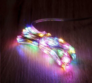 IRIS 8 programos 10m/távirányítós/több színű/100db LED-es/USB-s fénydekoráció  (273-32)