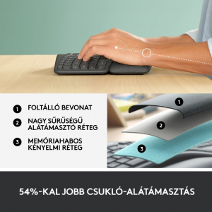 Logitech ERGO K860 vezeték nélküli US billentyűzet (920-010108)