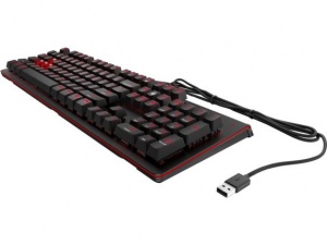 HP OMEN Encoder Cherry MX Red Angol billentyűzet fekete (6YW76AA)
