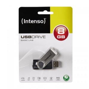 Pen Drive 8GB Intenso Basic Line USB 2.0 fekete-ezüst (3503460)