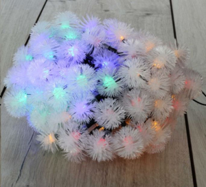 IRIS Zúzmara alakú 3cm/12m/IPX3 szabványos/több színű/100db LED-es/napelemes fénydekoráció  (315-06)