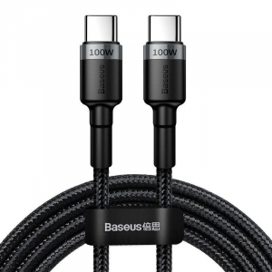 Baseus Cafule USB-C - USB-C k&aacute;bel QC 3.0 2m sz&uuml;rke-fekete (CATKLF-ALG1)
