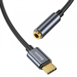 Baseus L54 USB-C - mini jack 3,5 mm audioadapter szürke (CATL54-0G)