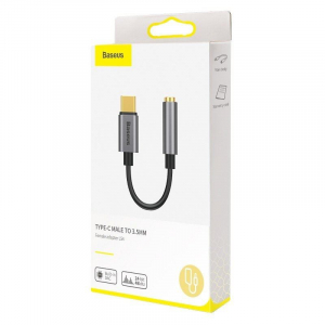 Baseus L54 USB-C - mini jack 3,5 mm audioadapter szürke (CATL54-0G)