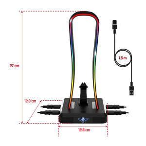 Spirit of Gamer SENTINEL fejhallgat&oacute; &aacute;llv&aacute;ny fekete (SOG-STD1)