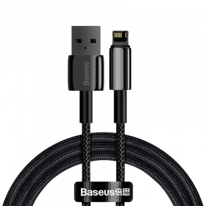 Baseus Tungsten Gold USB-A - Lightning kábel 2,4A, 2m fekete (CALWJ-A01)