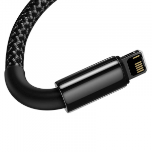 Baseus Tungsten Gold USB-A - Lightning kábel 2,4A, 2m fekete (CALWJ-A01)