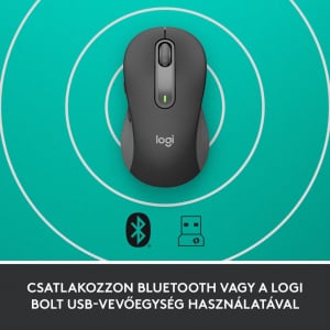 Logitech Signature M650 L nagy vezeték nélküli egér grafitszürke (910-006236)