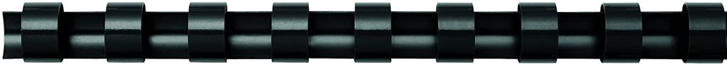 Fellowes 10mm műanyag spirál, 41-55 lapig, fekete (5346108)