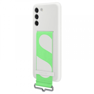Samsung Galaxy S21 FE szilikon tok szíjjal, fehér (EF-GG990TWEGWW)