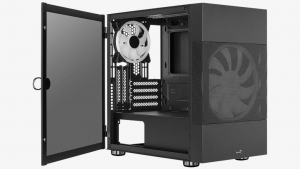 AeroCool Atomic (Atomic-G-BK-v1) táp nélküli ablakos Micro ATX ház fekete (ACCS-PV26023.11)