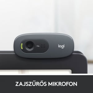 Logitech WebCam C270 HD webkamera mikrofonnal, fekete (960-001063 / 960-000999 / 960-000584 / 960-001381)