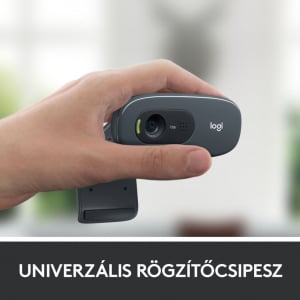 Logitech WebCam C270 HD webkamera mikrofonnal, fekete (960-001063 / 960-000999 / 960-000584 / 960-001381)